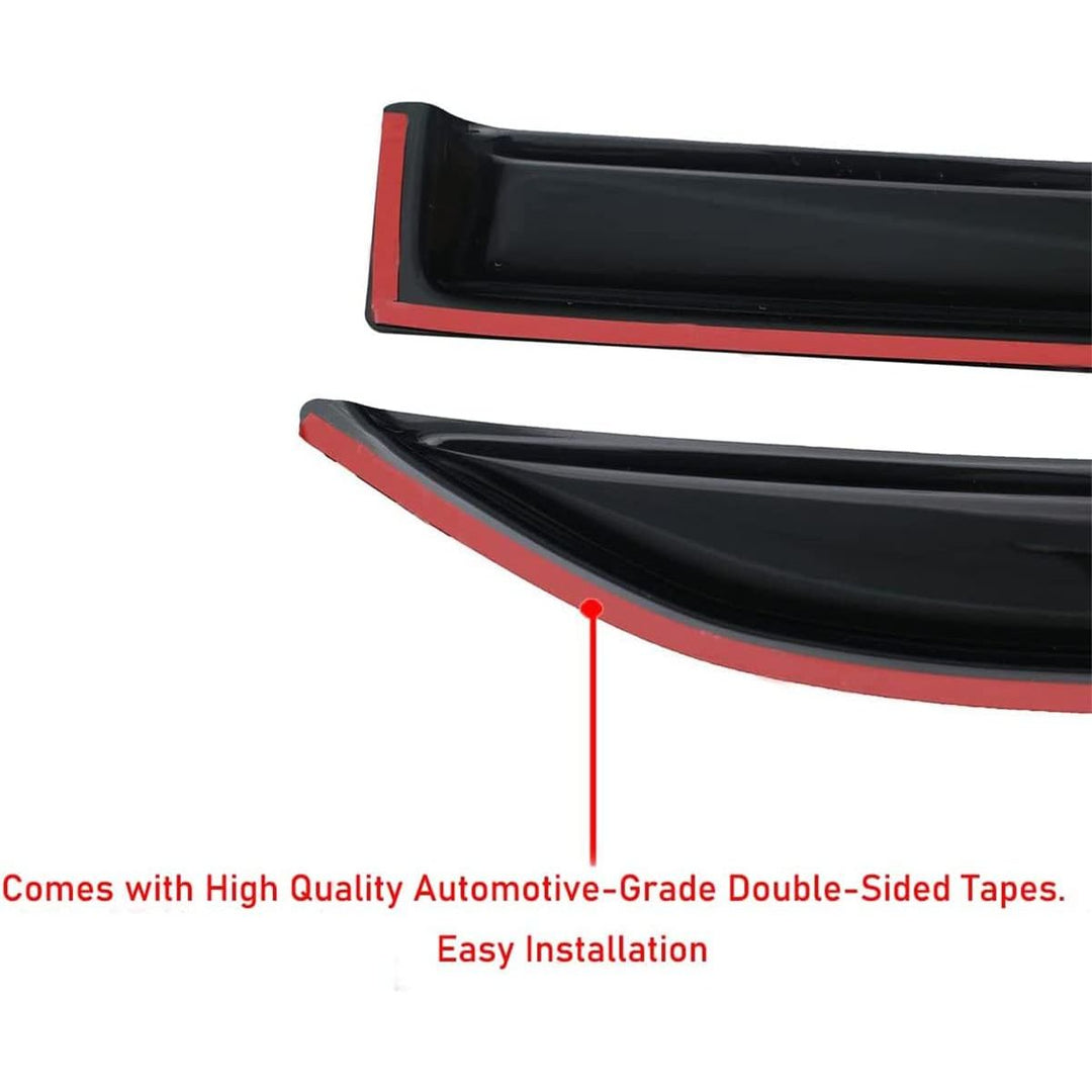 Extra Durable Outside - Mount Auto Vent Window Visor, Fits 2020 - 2025 Nissan Sentra, UV Protection Rain Guard, Original Wind Deflector, No - Drill Easy Install, Dark Smoke, 4 - Pcs - Just Closeouts Canada Inc.X003Q8NG7N