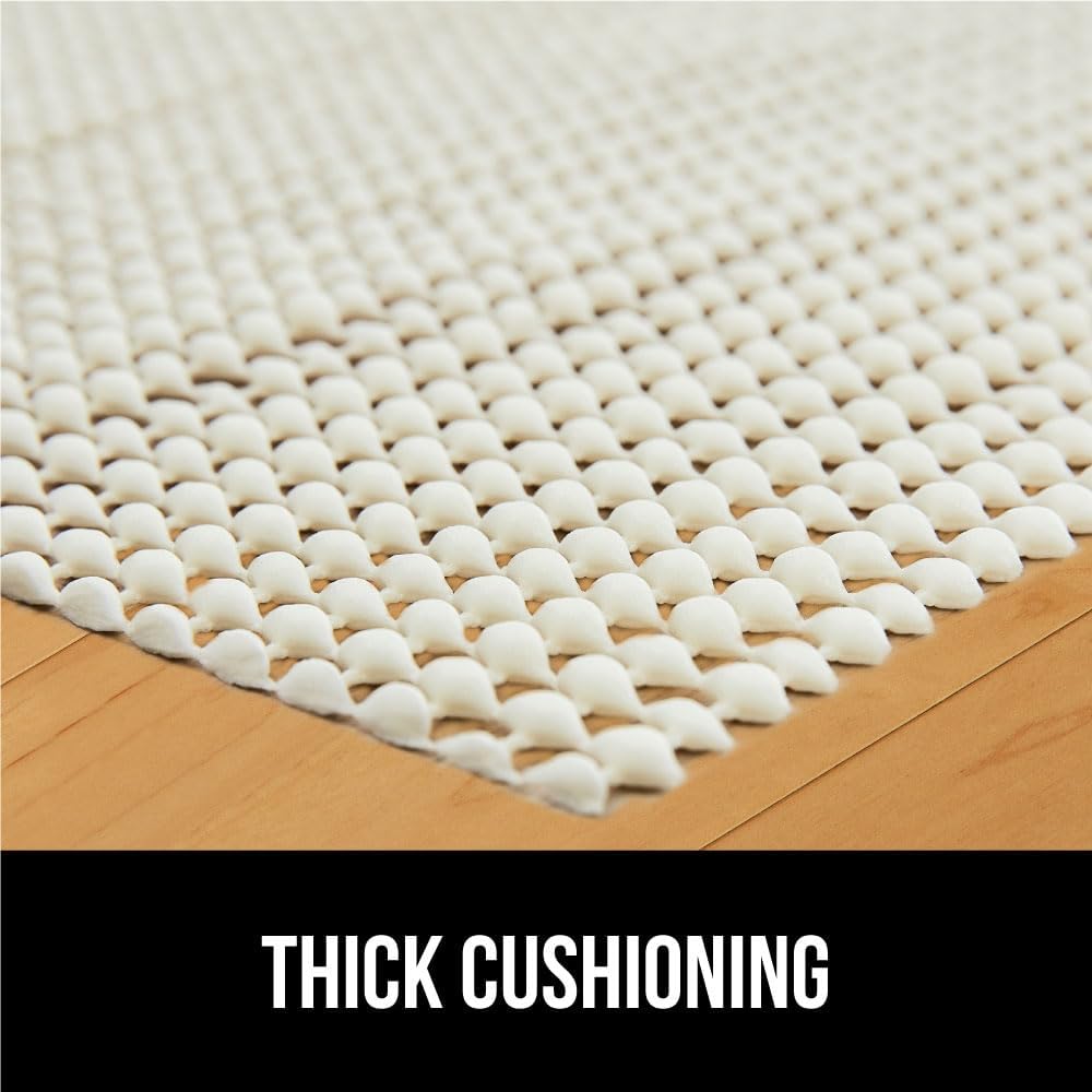 Extra Strong Rug Pad Gripper, Grips Keep Area Rugs in Place, Thick, Slip and Skid Resistant Pads for Hard Floors, Under Carpet Mat Cushion and Hardwood Floor Protection, 8x11 FT - Just Closeouts Canada Inc.