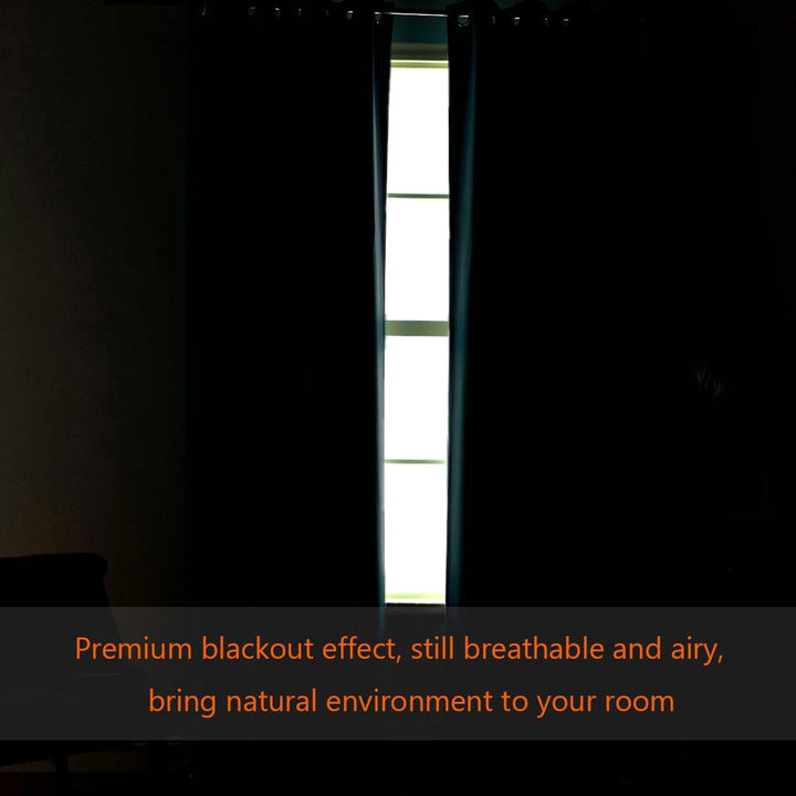 Extra Wide Blackout Curtain for Living Room Thermal Insulated Light Blocking Room Darkening Grommet Curtain Drapes for Patio Door/Bedroom/Home Theater, 100" Wide by 96" Long, 1 Panel, Cream - Just Closeouts Canada Inc.