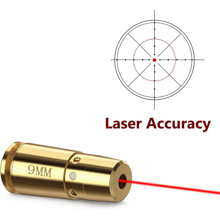 EZshoot Bore Sight 9mm Red Laser Boresighter with 4 Sets of Batteries - Just Closeouts Canada Inc.