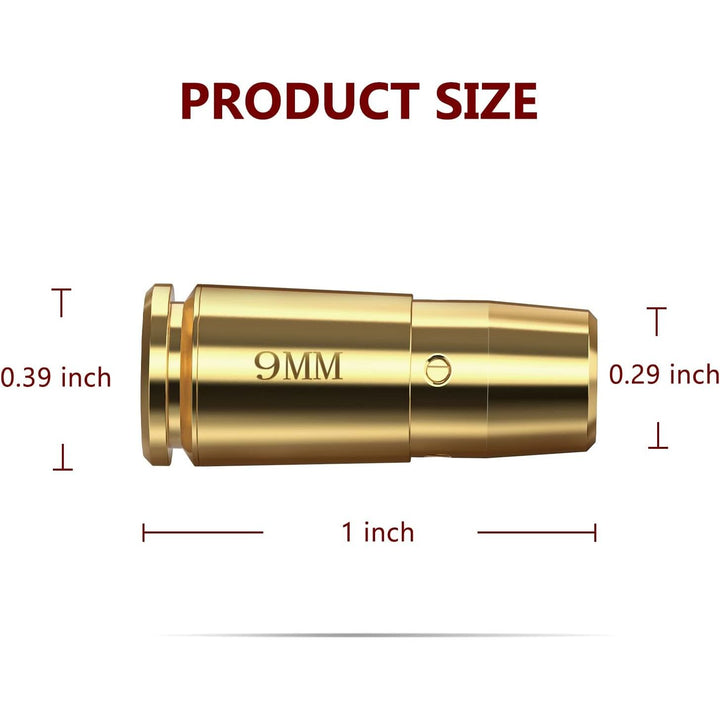 EZshoot Bore Sight 9mm Red Laser Boresighter with 4 Sets of Batteries - Just Closeouts Canada Inc.