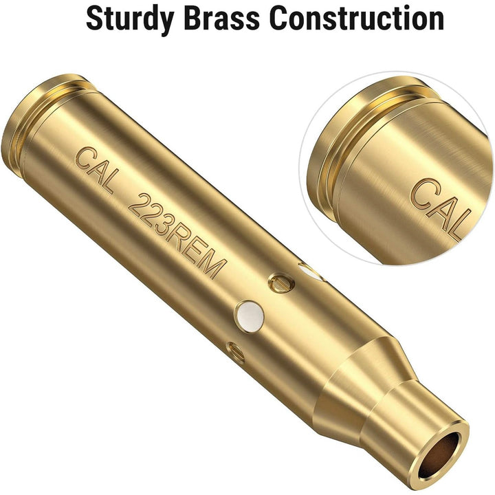 EZshoot Bore Sight 9mm/223 5.56mm Red Laser Boresighter with Batteries - Just Closeouts Canada Inc.