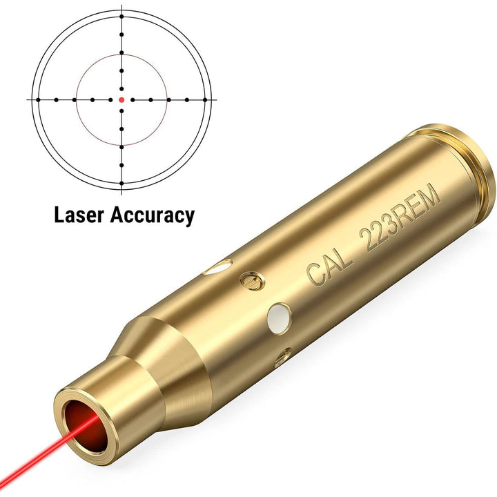 EZshoot Bore Sight 9mm/223 5.56mm Red Laser Boresighter with Batteries - Just Closeouts Canada Inc.