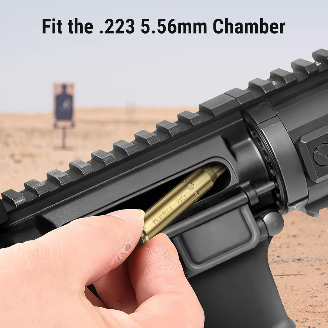 EZshoot Bore Sight 9mm/223 5.56mm Red Laser Boresighter with Batteries - Just Closeouts Canada Inc.