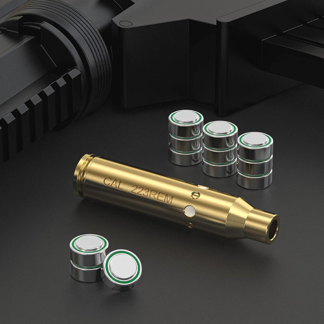 EZshoot Bore Sight 9mm/223 5.56mm Red Laser Boresighter with Batteries - Just Closeouts Canada Inc.