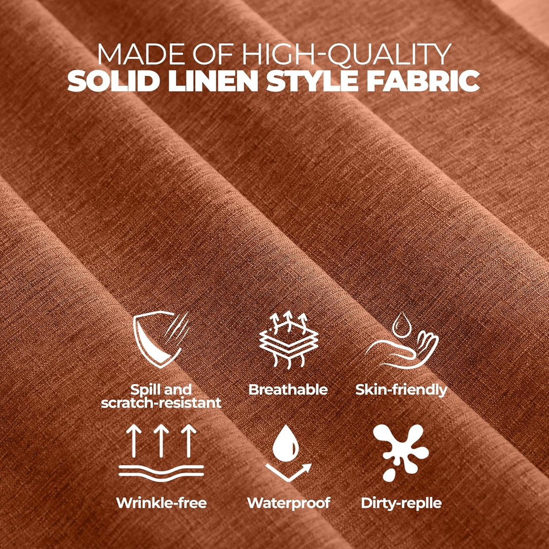 Fall Wrinkle-Free Oblong Table Cloth Decoration for Birthday, Waterproof Outdoor Picnic Linen Table Covers for Camping, Party& Wedding (Rectangle, 60 x 104 Inch (8-10 Seats), Burnt Orange) - Just Closeouts Canada Inc.X004C68QZ5