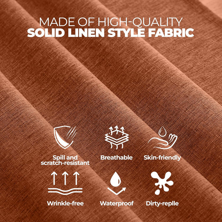 Fall Wrinkle-Free Oblong Table Cloth Decoration for Birthday, Waterproof Outdoor Picnic Linen Table Covers for Camping, Party& Wedding (Rectangle, 60 x 104 Inch (8-10 Seats), Burnt Orange) - Just Closeouts Canada Inc.X004C68QZ5