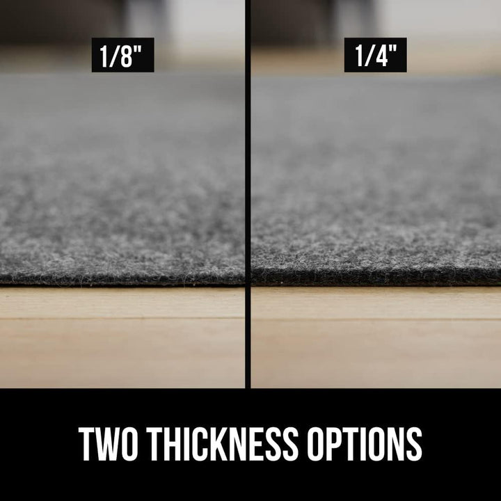 Felt and Natural Rubber Rug Pad, 1/8” Thick, 2x4 FT Protective Padding for Under Area Rugs, Cushioned Gripper Pads for Carpet, Runners, Hardwood Floors Protection, Slip Skid Resistant - Just Closeouts Canada Inc.