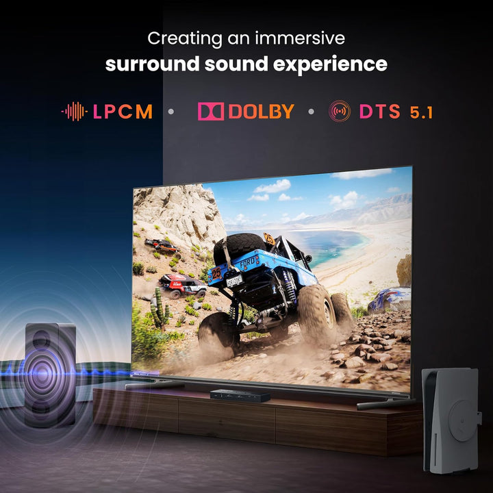 FERRISA 4x2 HDMI Matrix Switch,4 in 2 Out Matrix HDMI Video Switcher Splitter +Optical & L/R Audio Output,Support Ultra HD 4K,3D 1080P,Audio EDID Extractor with IR Remote Control - Just Closeouts Canada Inc.