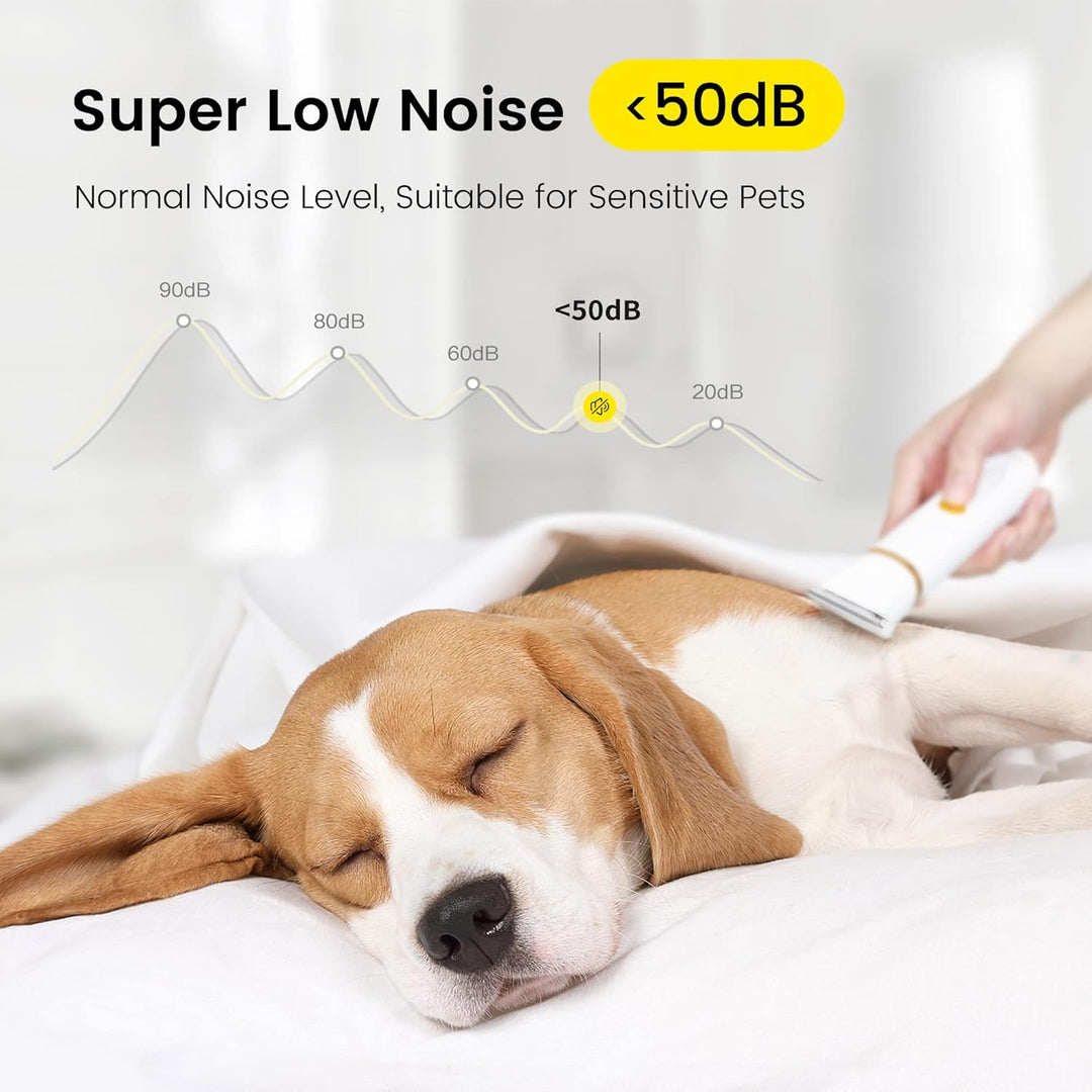 FERRISA Dog Clippers, Professional Dog Grooming Kit with 4 Blade Heads, Low - Noise Pet Hair Trimmer for Small Dogs, Ideal for Eyes, Ears, Face, and Rump (4 Blade Heads) - Just Closeouts Canada Inc.