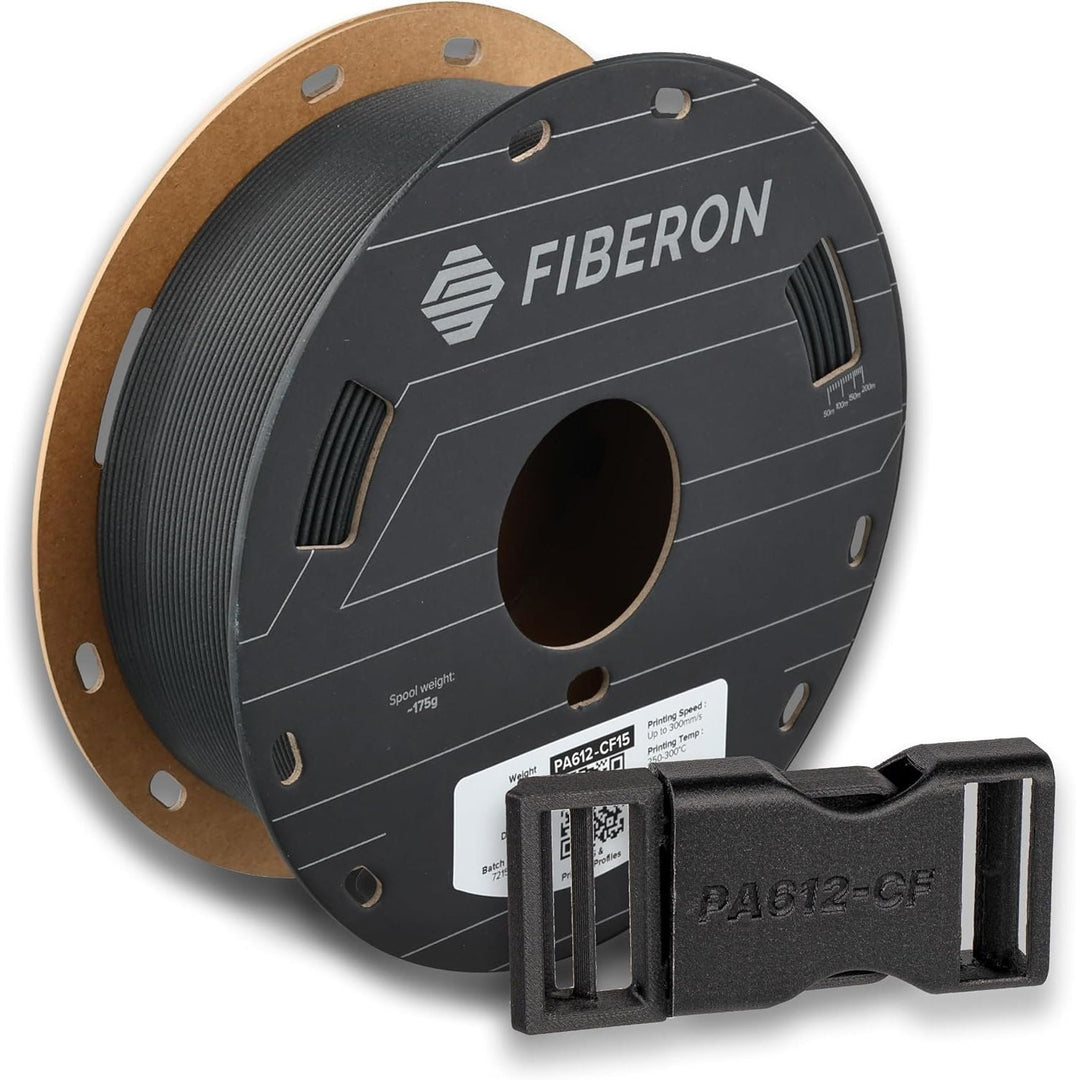 Fiberon PA612 - CF Carbon Fiber Nylon Filament 1.75mm Black 0.5kg, Fiberon PA612 - CF Strong & Low Moisture Sensitive Nylon 1.75mm 3D Printing Filament. 111 - Fiberon Pa612 - cf15 1.75mm Black 0.5kg (Hex Code: 302e2f) - Just Closeouts Canada Inc.FG07001