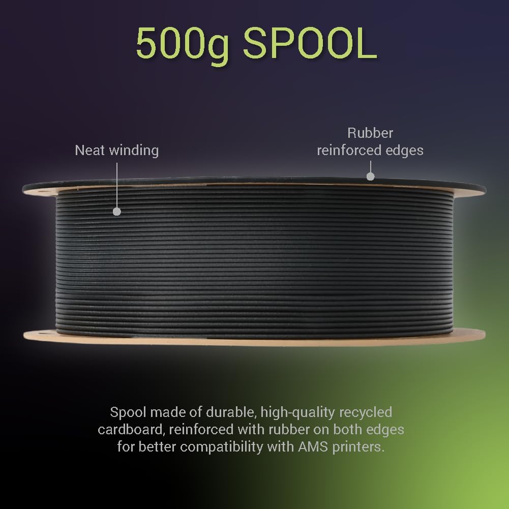 Fiberon PA612 - CF Carbon Fiber Nylon Filament 1.75mm Black 0.5kg, Fiberon PA612 - CF Strong & Low Moisture Sensitive Nylon 1.75mm 3D Printing Filament. 111 - Fiberon Pa612 - cf15 1.75mm Black 0.5kg (Hex Code: 302e2f) - Just Closeouts Canada Inc.FG07001