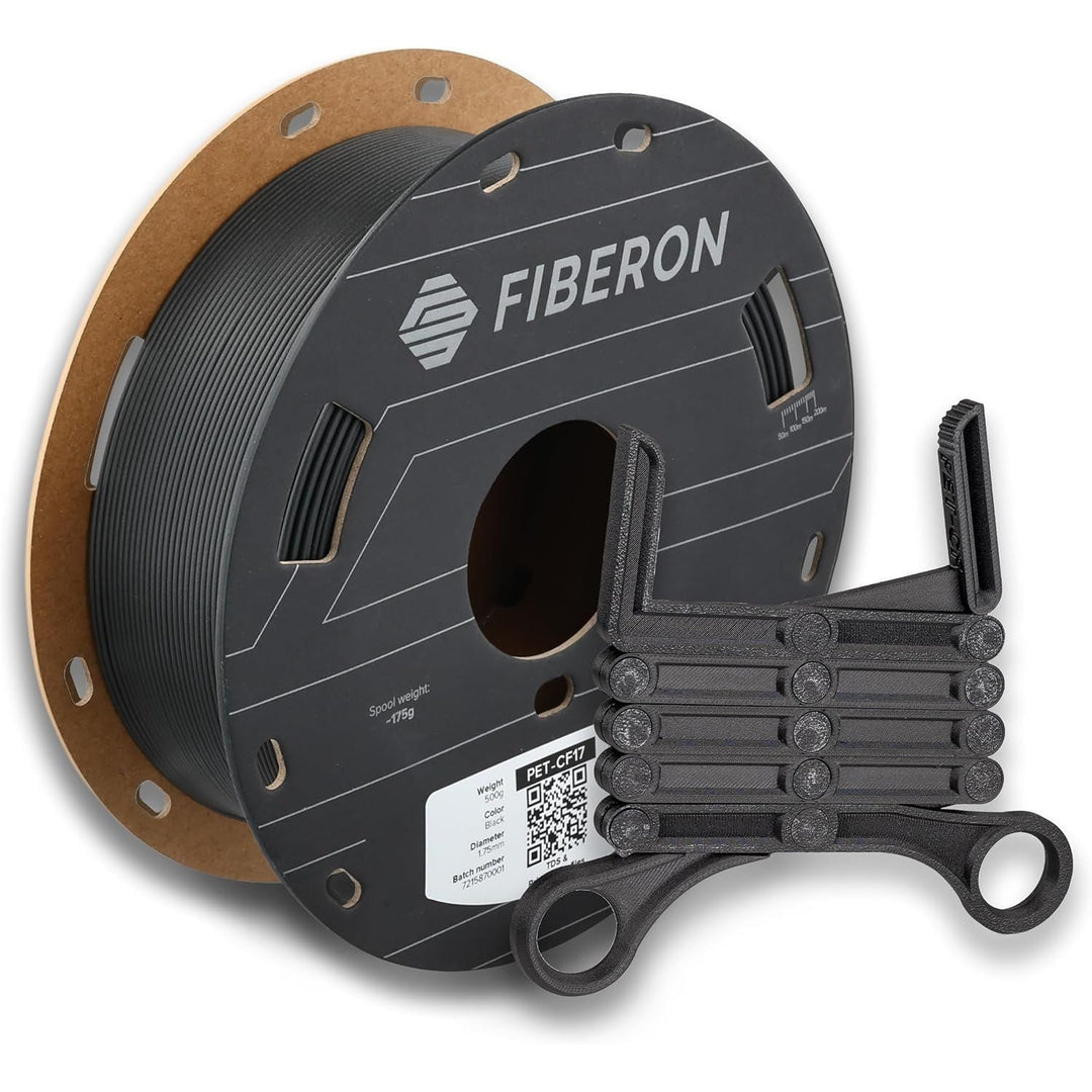 Fiberon PET - CF17 3D Printing Filament Black 1.75mm 0.5kg, Excellent Stable Stiffness - Fiberon Carbon Fiber Reinforced PET 3D Printer Filament, Ideal for Jigs and Fixtures - Just Closeouts Canada Inc.FL01001