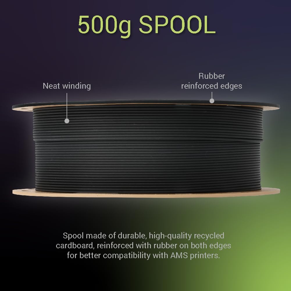 Fiberon PET - CF17 3D Printing Filament Black 1.75mm 0.5kg, Excellent Stable Stiffness - Fiberon Carbon Fiber Reinforced PET 3D Printer Filament, Ideal for Jigs and Fixtures - Just Closeouts Canada Inc.FL01001