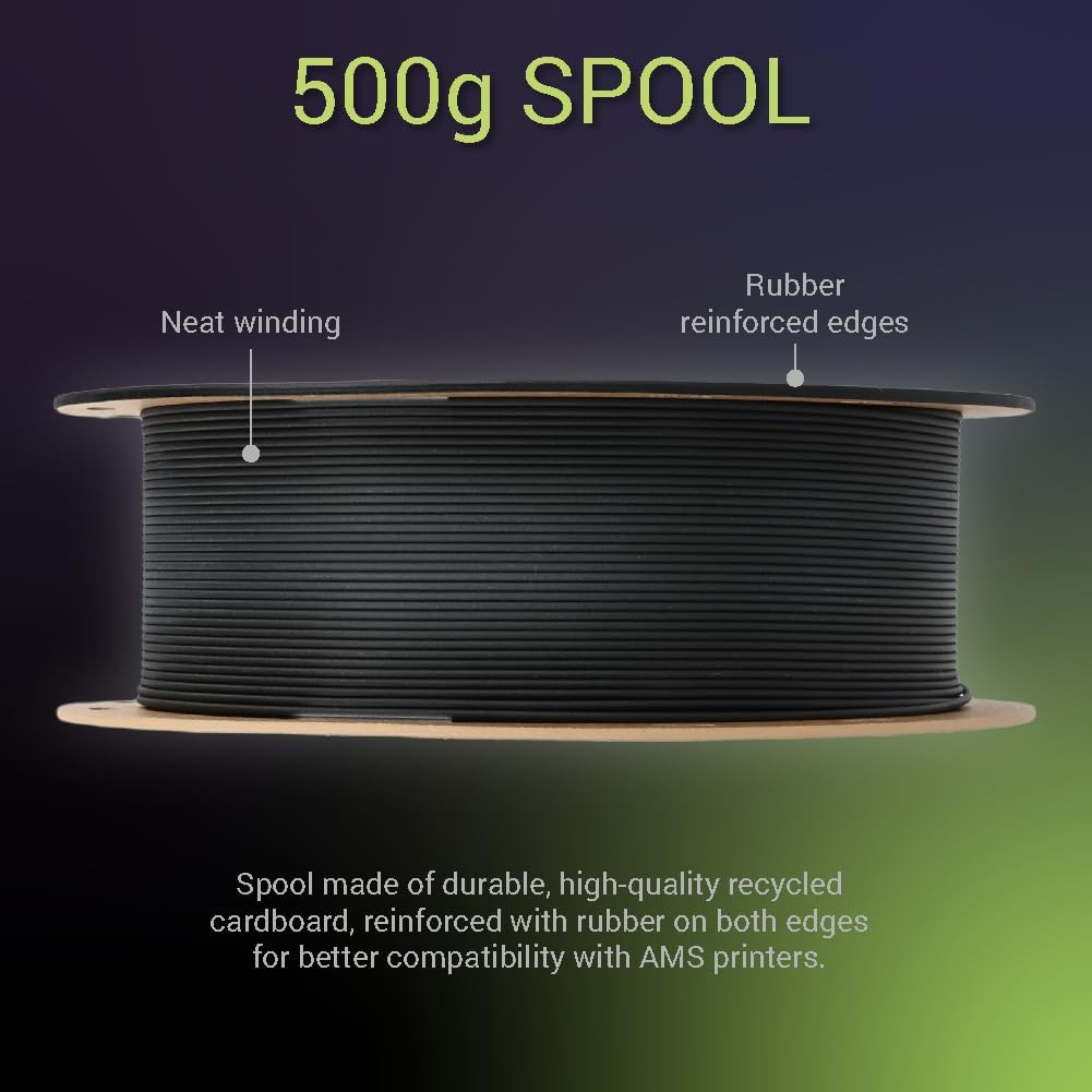 Fiberon PETG - RCF Filament Black 1.75mm 0.5kg, Recycled Carbon Fiber Reinforced PETG Filament - Fiberon 3D Printing Filament Ideal for Drone and Automotive Products. 111 - Fiberon Petg - rcf08 1.75mm Black 0.5kg (Hex Code: 302e2f) - Just Closeouts Canada Inc.FB04001