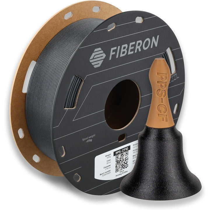 Fiberon PPS - CF10 Filament Black 1.75mm 0.5kg, Extreme Heat Resistance - Fiberon Carbon Fiber Reinforced PPS 3D Printing Filament Ideal for Molding - Just Closeouts Canada Inc.FM01001
