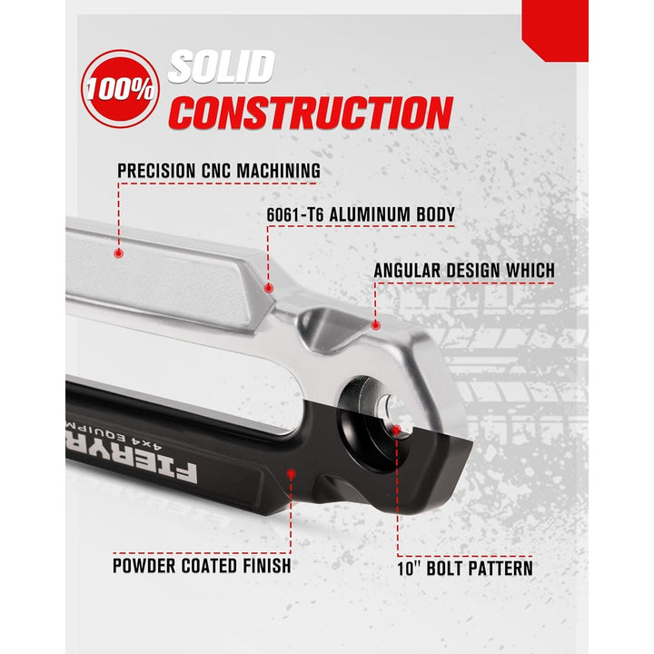 FIERYRED Winch Hawse Fairlead 10 Inch Aluminum Fairlead for Synthetic Rope, Suitable for 9000 - 14500 LBS Winch - Just Closeouts Canada Inc.