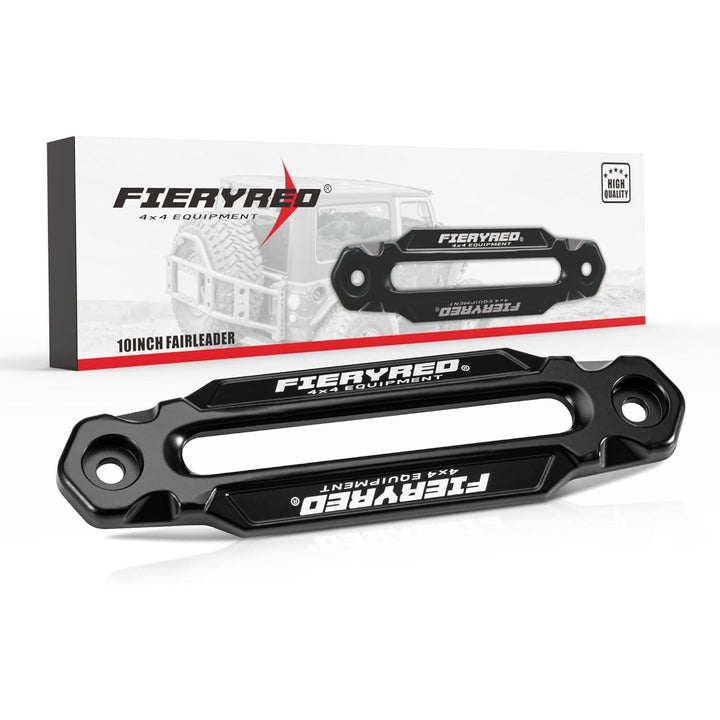 FIERYRED Winch Hawse Fairlead 10 Inch Aluminum Fairlead for Synthetic Rope, Suitable for 9000 - 14500 LBS Winch - Just Closeouts Canada Inc.