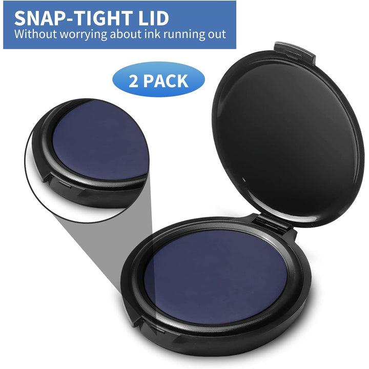 Fingerprint Ink Pad Thumbprint Ink Pad for Office Notary Supplies Identification Security ID Fingerprint Cards Law Enforcement Fingerprint Kit Thumb Print Ink Pad Stamp Pad (Blue - 2 Pack) - Just Closeouts Canada Inc.