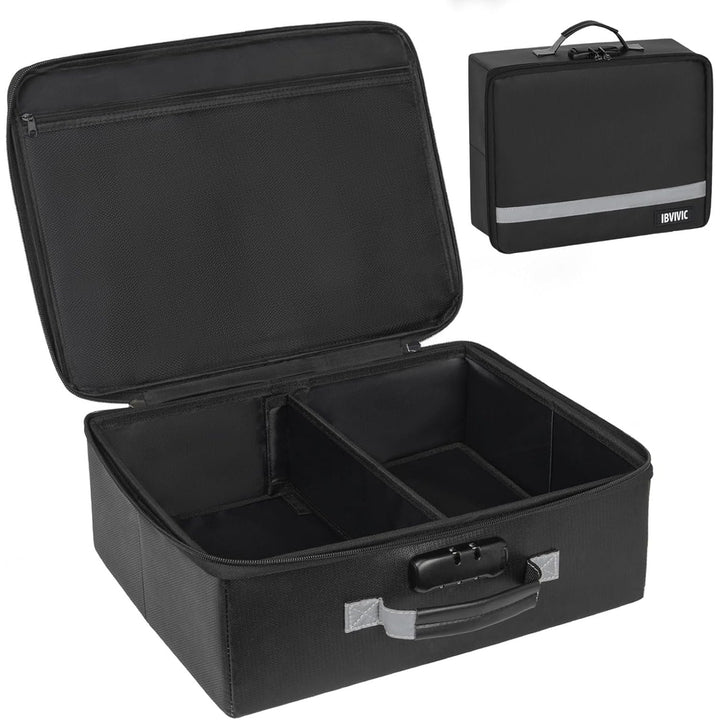 Fire - resistant Photo Storage Box, Photo Organizer with Lock, Portable Photo Storage Containers Suitable for Storing 20pcs 4" x 6" Photo Cases, Includes Photo Storage Containers - Just Closeouts Canada Inc.X004ELOU03