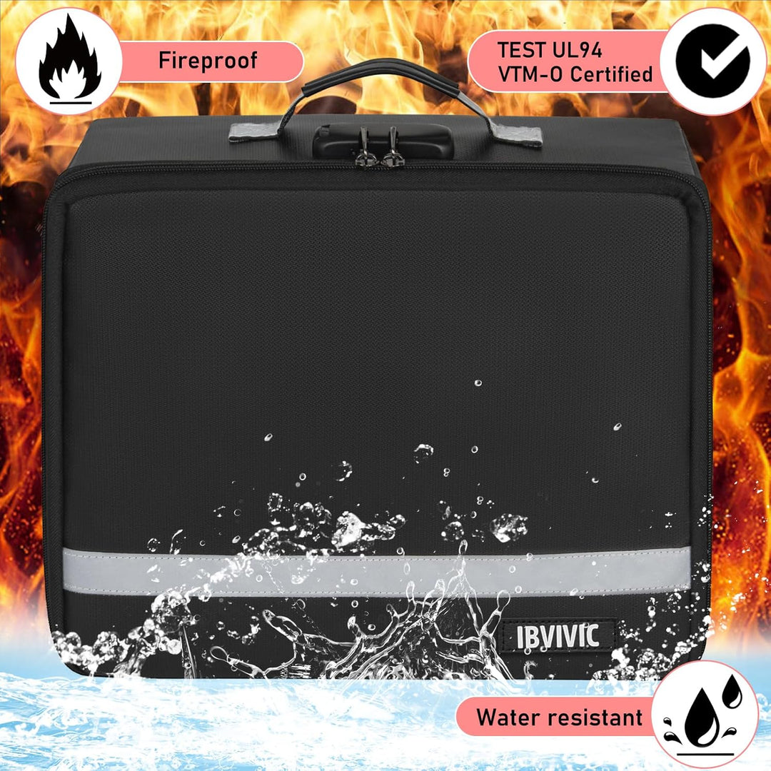 Fire - resistant Photo Storage Box, Photo Organizer with Lock, Portable Photo Storage Containers Suitable for Storing 20pcs 4" x 6" Photo Cases, Includes Photo Storage Containers - Just Closeouts Canada Inc.X004ELOU03