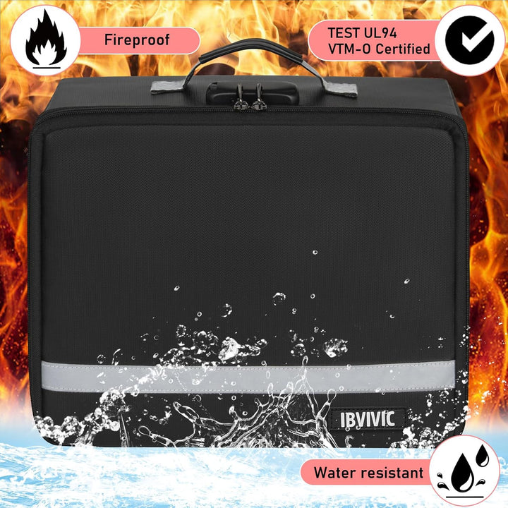 Fire - resistant Photo Storage Box, Photo Organizer with Lock, Portable Photo Storage Containers Suitable for Storing 20pcs 4" x 6" Photo Cases, Includes Photo Storage Containers - Just Closeouts Canada Inc.X004ELOU03
