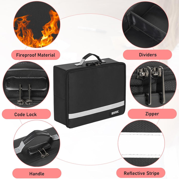 Fire - resistant Photo Storage Box, Photo Organizer with Lock, Portable Photo Storage Containers Suitable for Storing 20pcs 4" x 6" Photo Cases, Includes Photo Storage Containers - Just Closeouts Canada Inc.X004ELOU03