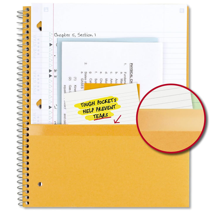 Five Star 1-Subject Spiral Notebook, 8.5" x 11" Paper Size, College Ruled, 200 Pages/100 Sheets, Neat Sheet Perforated Pages, Wirebound, Black Poly Cover, Pack of 1 (72057) - Just Closeouts Canada Inc.043100720577