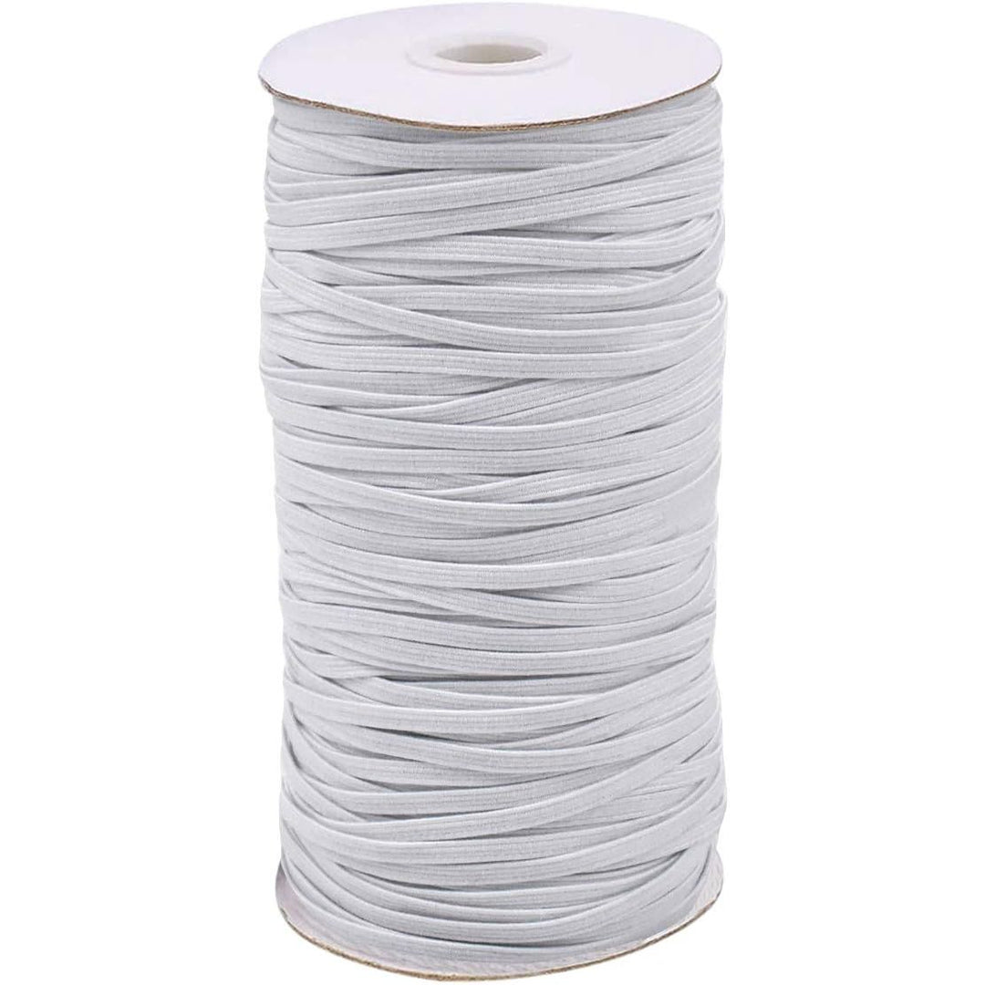 Flat Braided Sewing Elastic – White, 1/4 in × 70 yd - Just Closeouts Canada Inc.