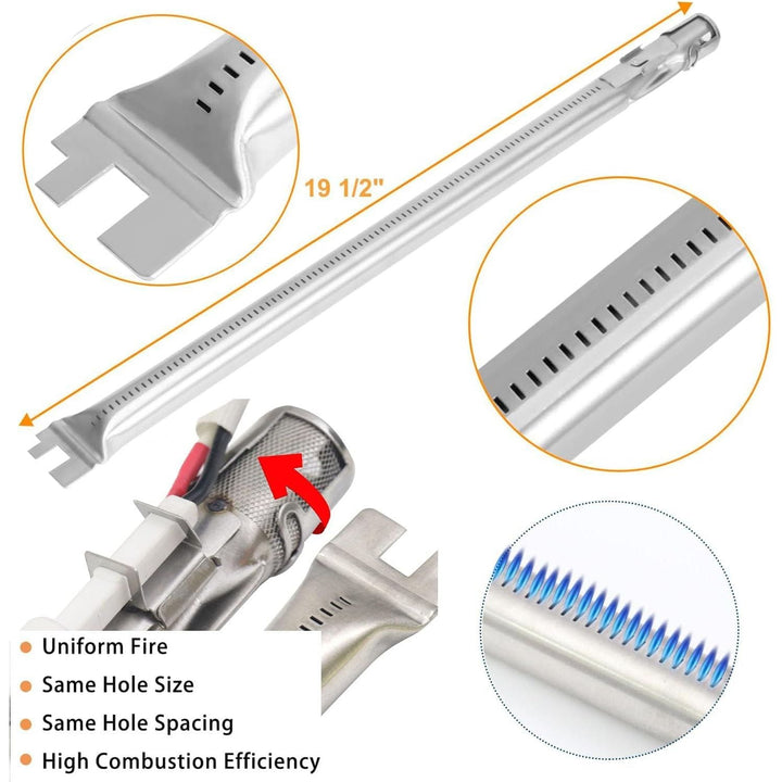 Flavorizer Bars Heat Deflector Burner Tube Set for Weber 300 Series E310 E320 E330 EP310 EP320 EP/CEP330 S310 S320 S330 Front Control Knob, Weber Genesis 62752 7620 7622 Grill Replacement Parts - Just Closeouts Canada Inc.