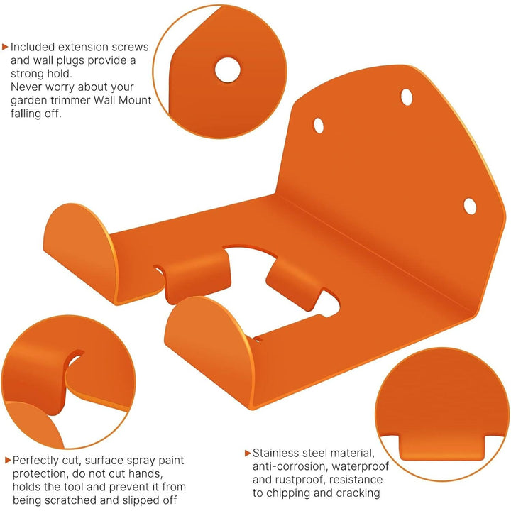 FLEXI RODS Garage Storage Garage Organizer Trimmer Rack Garden Power Tool Hanger for Grass Trimmer, Hedge Trimmer, Garage Wall, Garage Trimmer, Garden Tools, 1 Pack - Just Closeouts Canada Inc.