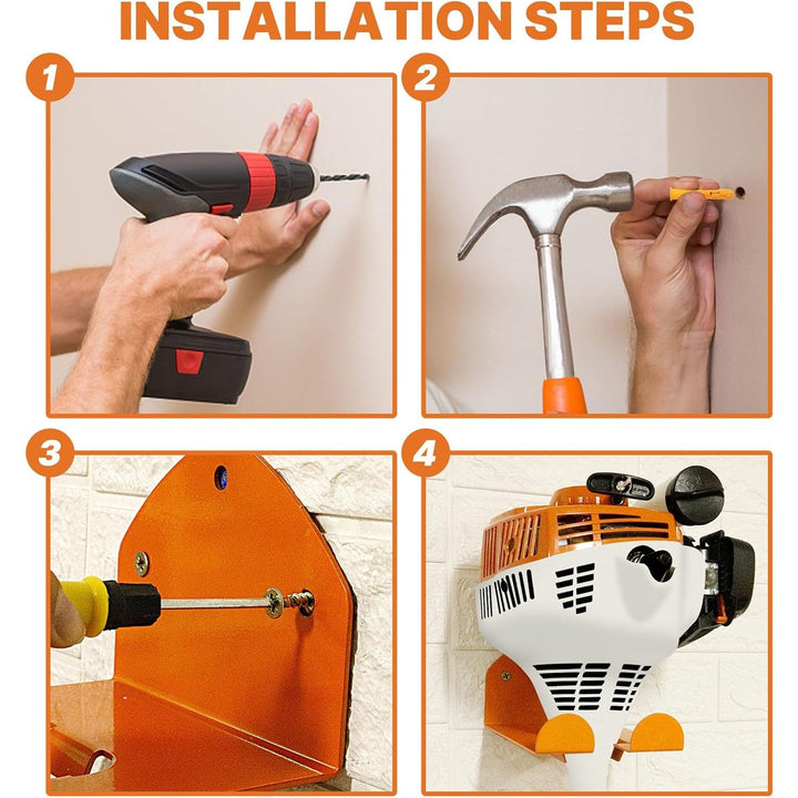 FLEXI RODS Garage Storage Garage Organizer Trimmer Rack Garden Power Tool Hanger for Grass Trimmer, Hedge Trimmer, Garage Wall, Garage Trimmer, Garden Tools, 1 Pack - Just Closeouts Canada Inc.