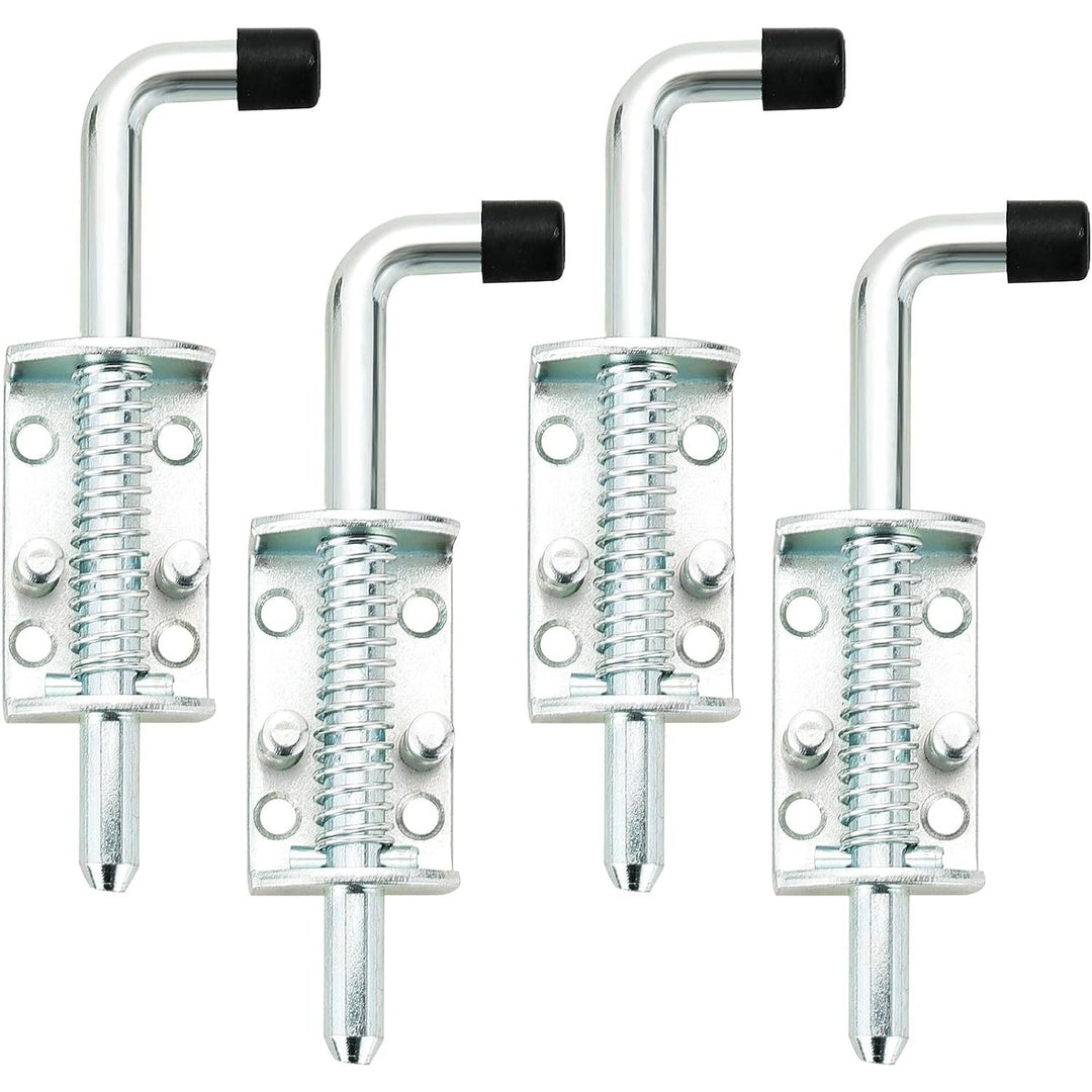 FLKQC Spring Loaded Latch Pin, Stainless Steel Barrel Bolt for Gate Shed Door Tailgate Trailer Garage, Metal Lock Barrel Bolt Spring Loaded Locking Latch 6.5" Long, Door Lock (6.5", 4Pack) - Just Closeouts Canada Inc.