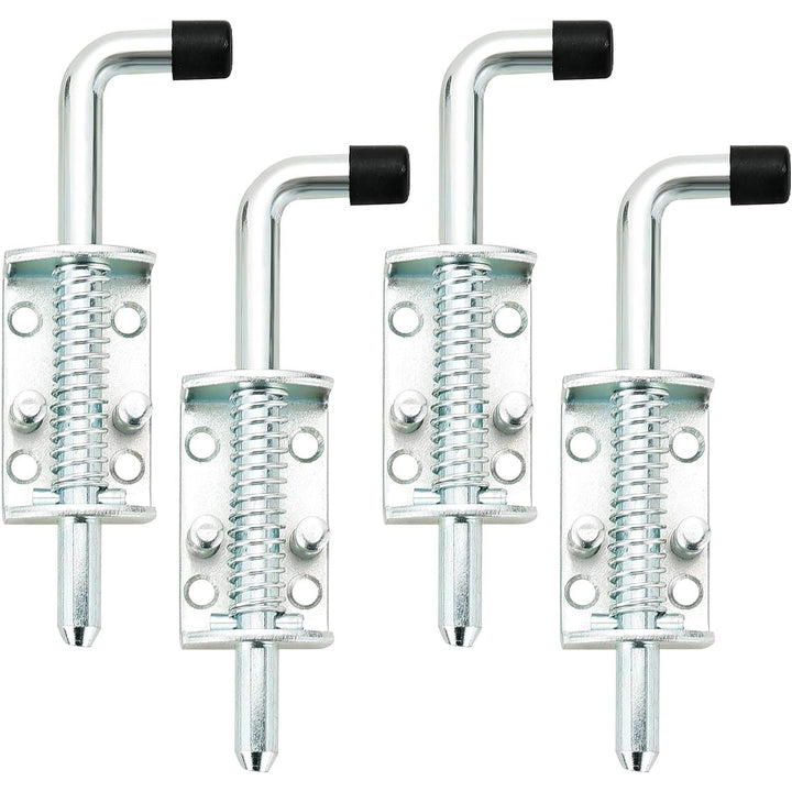 FLKQC Spring Loaded Latch Pin, Stainless Steel Barrel Bolt for Gate Shed Door Tailgate Trailer Garage, Metal Lock Barrel Bolt Spring Loaded Locking Latch 6.5" Long, Door Lock (6.5", 4Pack) - Just Closeouts Canada Inc.