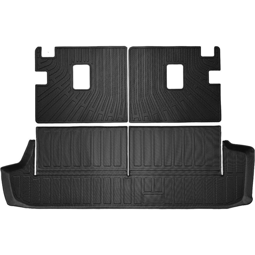 Floor Mats for Toyota 4Runner 2010-2024 Floor Mats & Cargo Liner with Backrest Mat Full Set 7 Seater All Weather Protection TPE for Toyota 4Runner Accessories Waterproof Heavy - Just Closeouts Canada Inc.