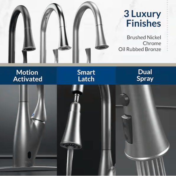 FLOW X Series Single - Handle Pull - Down Sprayer Manual & Motion Sensor Kitchen Faucet, Chrome - Just Closeouts Canada Inc.FLOWX-CP
