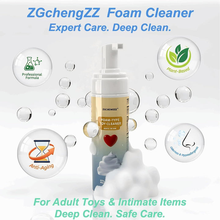 Foaming Cleaner for Adult Products, All - Natural Silicone Cleaner. The formula is free from harsh chemicals and is suitable for silicone, plastic, glass, stainless steel (200ml/6.76oz). - Just Closeouts Canada Inc.B0FMGPYKMD