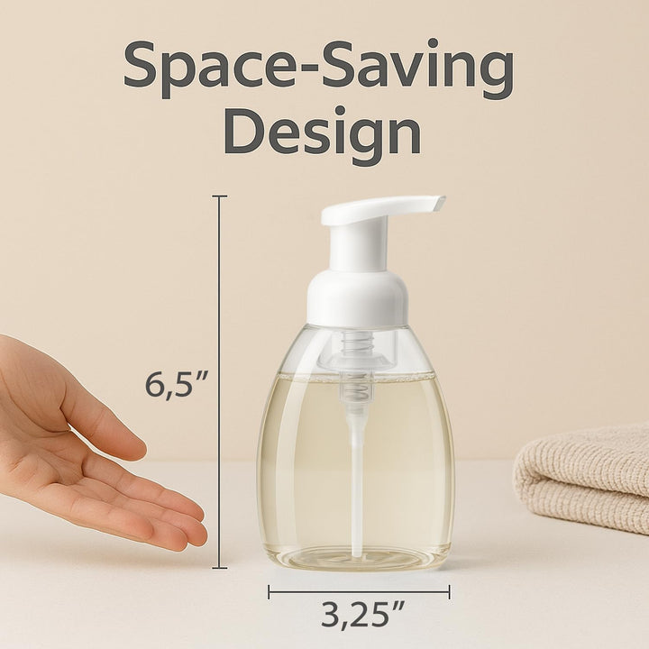 Foaming Soap Dispenser Pump - Bottle for Liquid Soap, 250ml (8.5 oz) Pack of 2 - Just Closeouts Canada Inc.