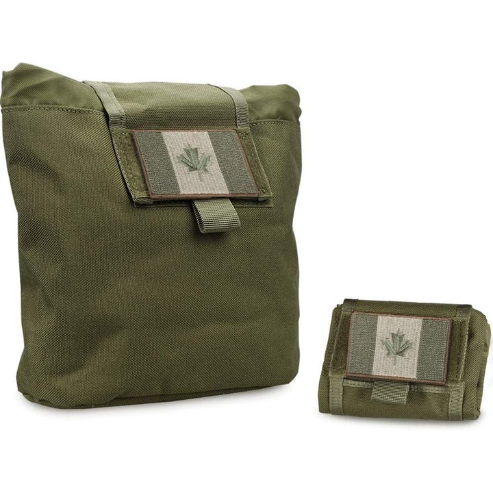 Foldable MOLLE Dump Pouch with Canada Flag Patch – Army Green - Just Closeouts Canada Inc.