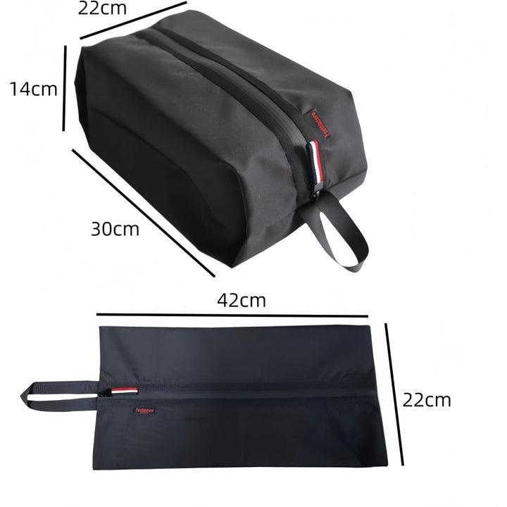 Foldable Shoe Bags, Shoe Bags for Travel, Water-Resistant Travel Shoe Pouch with Zipper, Lightweight & Portable Shoe Storage Organizer (Black) - Just Closeouts Canada Inc.