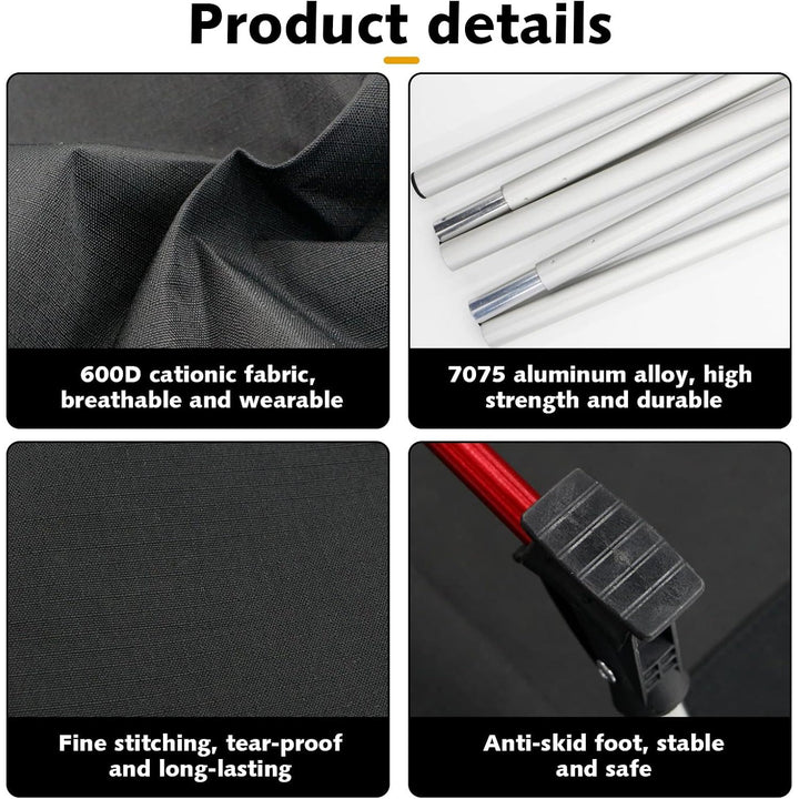 Folding Camping Cot Portable Outdoor Bed Comfortable Sleeping Cots with Storage Bag Fits Single Air Mattress Pad - Just Closeouts Canada Inc.