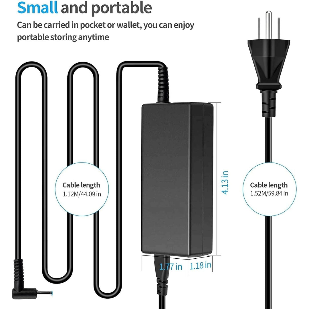 For HP 45W Laptop Charger, AC Adapter for HP Pavilion X360 11 13 14 15 17; HP Envy 13 15 17 M6 M7 X360; Elitebook Folio 1040 g1; HP Stream 11 13 14, Spectre X360 13 15, Probook Power Supply Cord - Just Closeouts Canada Inc.
