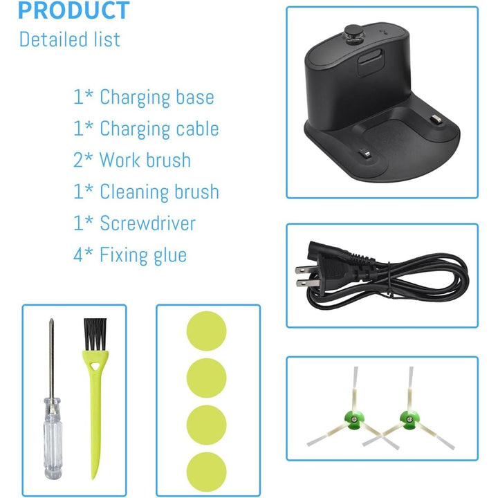 For Roomba Charger, for Roomba Charging Dock, for Roomba Charger Base, Replacement for Roomba Docking Station for Roomba e5 e6 i1 i3 i4 i6 i7 i8 500 600 700 800 900 Series 4452369 ADF - N1 17170 17064 - Just Closeouts Canada Inc.