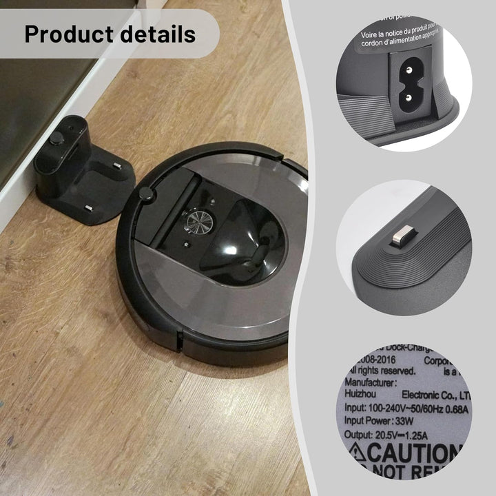 For Roomba Charger, for Roomba Charging Dock, for Roomba Charger Base, Replacement for Roomba Docking Station for Roomba e5 e6 i1 i3 i4 i6 i7 i8 500 600 700 800 900 Series 4452369 ADF - N1 17170 17064 - Just Closeouts Canada Inc.