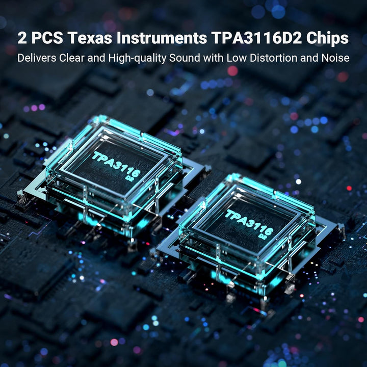 Fosi Audio BT20A Bluetooth Stereo Amplifier, 2 Channel Home Audio Component Amplifiers for Passive Speakers, Mini Class D Amp Receiver 200W for Indoor, Outdoor, Garage, Ceiling, Bookshelf Speaker - Just Closeouts Canada Inc.