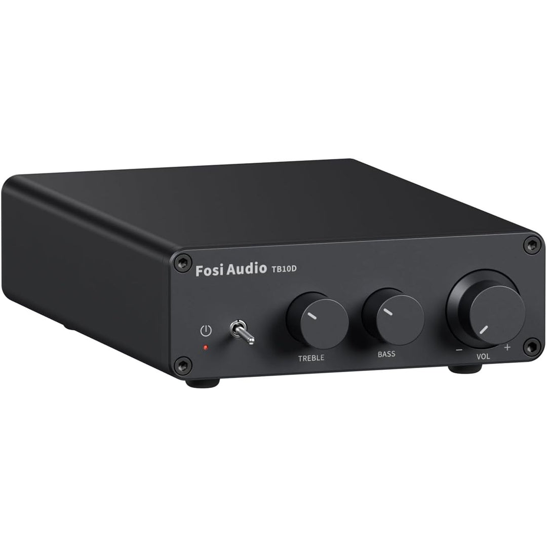Fosi Audio TB10D 2 Channel Stereo Amplifier, Class D Mini Power Integrated Amplifiers 600W for Passive Speakers/Bass Shaker, Home Audio Component Desktop Amp Receiver TPA3255 with Bass Treble Control - Just Closeouts Canada Inc.