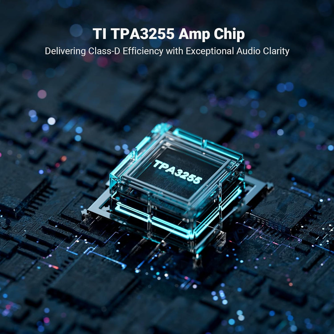 Fosi Audio TB10D 2 Channel Stereo Amplifier, Class D Mini Power Integrated Amplifiers 600W for Passive Speakers/Bass Shaker, Home Audio Component Desktop Amp Receiver TPA3255 with Bass Treble Control - Just Closeouts Canada Inc.