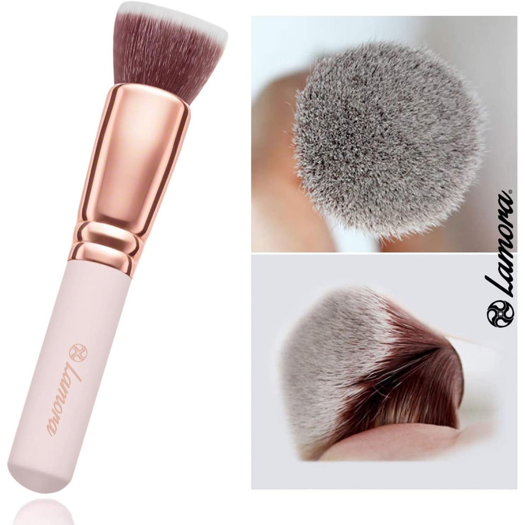 Foundation Brush Flat Top Kabuki - Perfect For Blending Liquid Makeup, Cream or Flawless Powder Cosmetics - Buffing, Stippling, Concealer - Premium Quality Synthetic Dense Bristles - Just Closeouts Canada Inc.