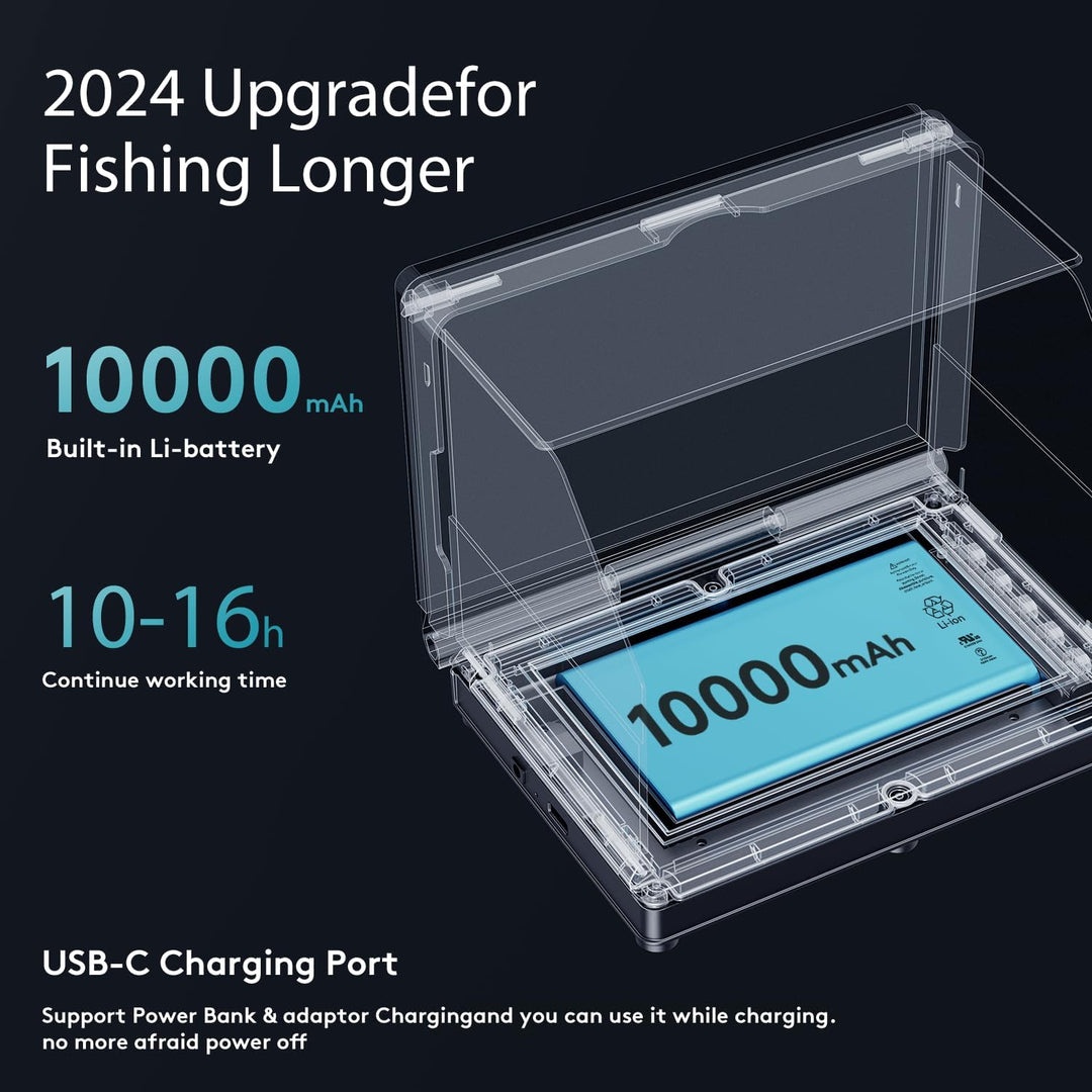 Fourq Underwater Fishing Camera, Fishing Camera with Infrared Night Vision Light, Portable Fish Finder with 100ft Cable, 5 Inch LCD and Upgraded HD Lens for Ice Lake Boat Kayak Fishing - Just Closeouts Canada Inc.