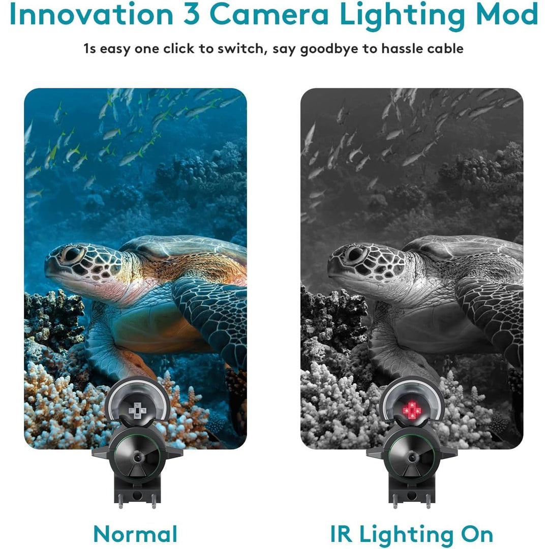 Fourq Underwater Fishing Camera, Fishing Camera with Infrared Night Vision Light, Portable Fish Finder with 100ft Cable, 5 Inch LCD and Upgraded HD Lens for Ice Lake Boat Kayak Fishing - Just Closeouts Canada Inc.